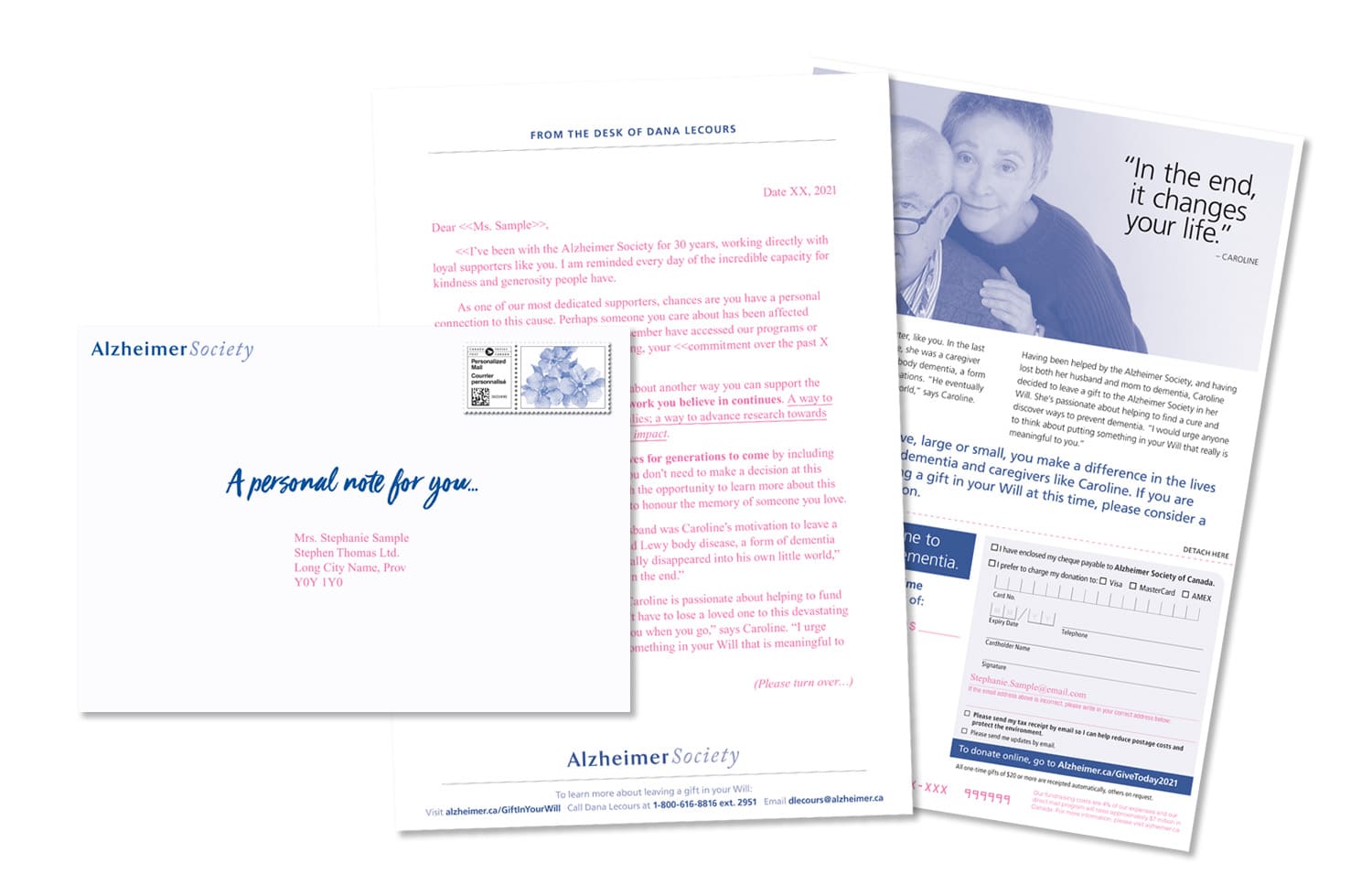 Alzheimer Society of Canada direct mail